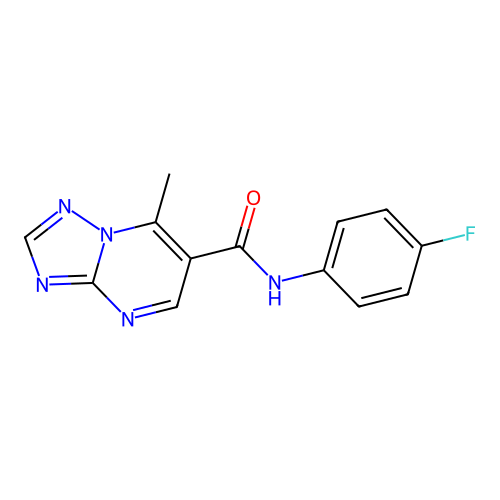 N-(4-fluorophenyl)-7-methyl-[1,2,4]triazolo[1,5-a]pyrimidine-6-carboxamide structure