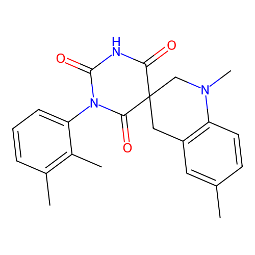 1-(2,3-dimethylphenyl)-1',6'-dimethyl-2',4'-dihydro-1H,1'H-spiro[pyrimidine-5,3'-quinoline]-2,4,6(3H)-trione structure