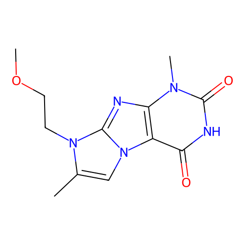 6-(2-Methoxyethyl)-4,7-dimethylpurino[7,8-a]imidazole-1,3-dione structure