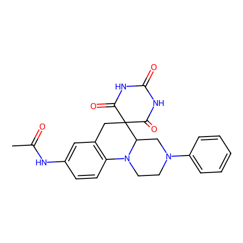 N-(2',4',6'-trioxo-3-phenyl-1,2,2',3,3',4,4a,4',6,6'-decahydro-1'H-spiro[pyrazino[1,2-a]quinoline-5,5'-pyrimidin]-8-yl)acetamide structure