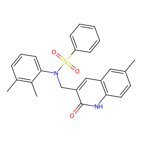 N-(2,3-dimethylphenyl)-N-((2-hydroxy-6-methylquinolin-3-yl)methyl)benzenesulfonamide structure