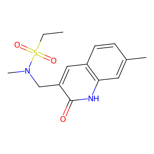N-methyl-N-[(7-methyl-2-oxo-1,2-dihydroquinolin-3-yl)methyl]ethanesulfonamide structure