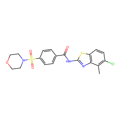 N-(5-chloro-4-methylbenzo[d]thiazol-2-yl)-4-(morpholinosulfonyl)benzamide structure