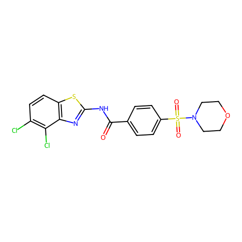 N-(4,5-dichlorobenzo[d]thiazol-2-yl)-4-(morpholinosulfonyl)benzamide structure