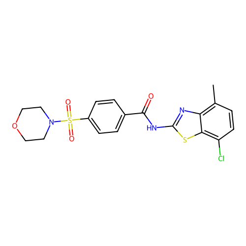 N-(7-chloro-4-methylbenzo[d]thiazol-2-yl)-4-(morpholinosulfonyl)benzamide structure
