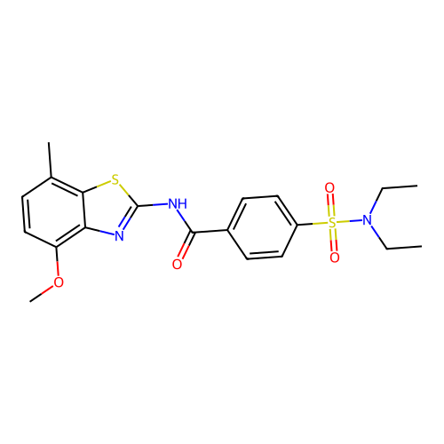 4-(diethylsulfamoyl)-N-(4-methoxy-7-methyl-1,3-benzothiazol-2-yl)benzamide structure
