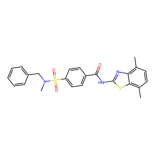4-[benzyl(methyl)sulfamoyl]-N-(4,7-dimethyl-1,3-benzothiazol-2-yl)benzamide structure