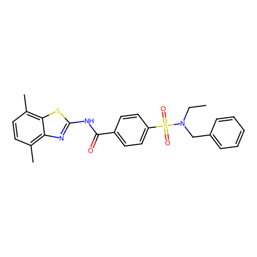 4-[benzyl(ethyl)sulfamoyl]-N-(4,7-dimethyl-1,3-benzothiazol-2-yl)benzamide structure