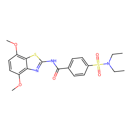 4-(diethylsulfamoyl)-N-(4,7-dimethoxy-1,3-benzothiazol-2-yl)benzamide structure