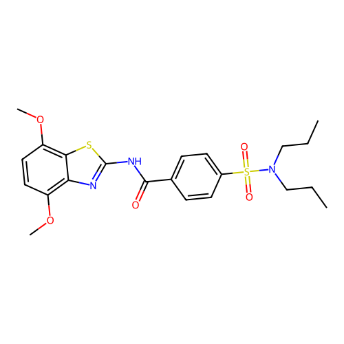 N-(4,7-dimethoxy-1,3-benzothiazol-2-yl)-4-(dipropylsulfamoyl)benzamide structure