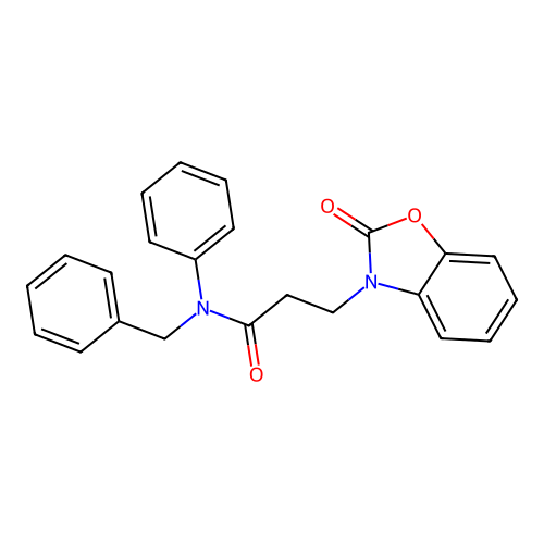 N-benzyl-3-(2-oxobenzo[d]oxazol-3(2H)-yl)-N-phenylpropanamide structure