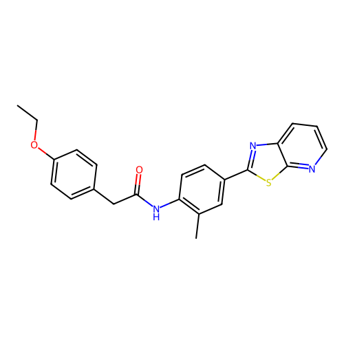 2-(4-ethoxyphenyl)-N-(2-methyl-4-(thiazolo[5,4-b]pyridin-2-yl)phenyl)acetamide structure
