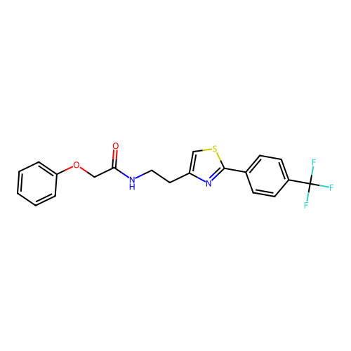2-phenoxy-N-(2-(2-(4-(trifluoromethyl)phenyl)thiazol-4-yl)ethyl)acetamide structure