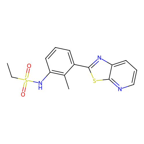 N-(2-methyl-3-(thiazolo[5,4-b]pyridin-2-yl)phenyl)ethanesulfonamide structure