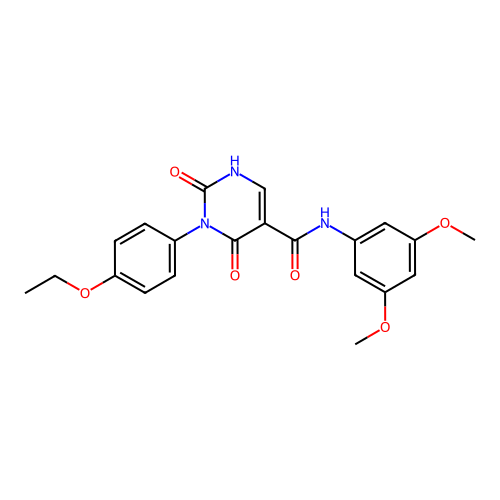 N-(3,5-dimethoxyphenyl)-3-(4-ethoxyphenyl)-2,4-dioxo-1,2,3,4-tetrahydropyrimidine-5-carboxamide structure