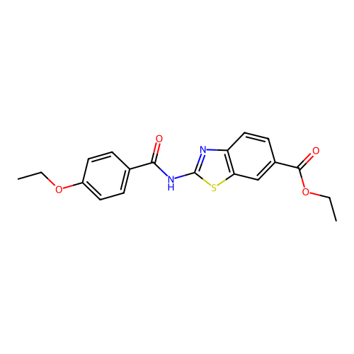 Ethyl 2-(4-ethoxybenzamido)benzo[d]thiazole-6-carboxylate structure