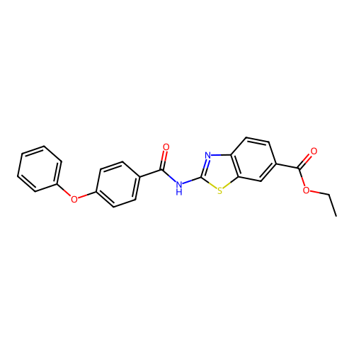 Ethyl 2-(4-phenoxybenzamido)benzo[d]thiazole-6-carboxylate structure