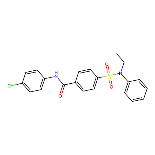 N-(4-氯苯基)-4-[乙基(苯基)磺酰胺基]苯甲酰胺 structure