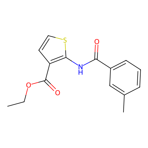 Ethyl 2-(3-methylbenzamido)thiophene-3-carboxylate structure