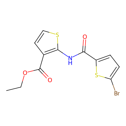 Ethyl 2-(5-bromothiophene-2-carboxamido)thiophene-3-carboxylate structure