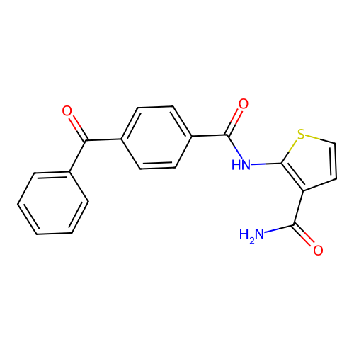 2-(4-Benzoylbenzamido)thiophene-3-carboxamide structure