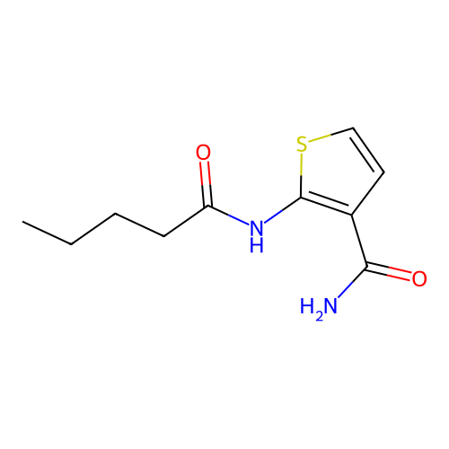 2-Pentanamidothiophene-3-carboxamide structure