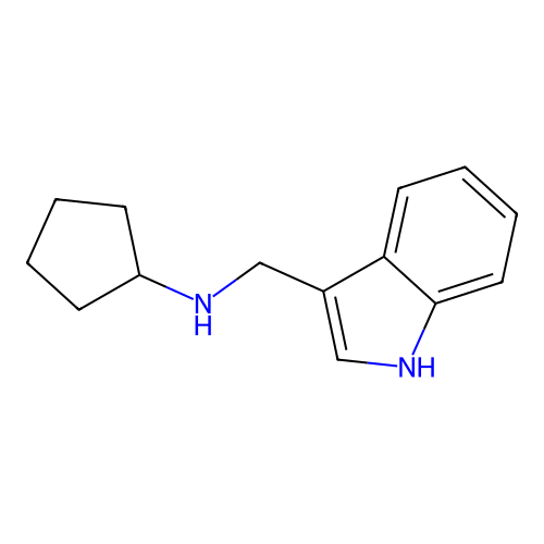 N-(1H-indol-3-ylmethyl)cyclopentanamine structure