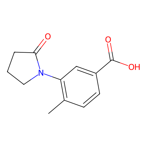 4-Methyl-3-(2-oxopyrrolidin-1-yl)benzoic acid structure