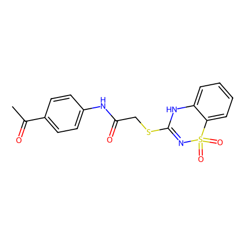 N-(4-acetylphenyl)-2-[(1,1-dioxo-4H-1 structure