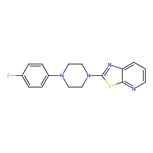1-(4-Fluorophenyl)-4-{[1,3]thiazolo[5,4-b]pyridin-2-yl}piperazine structure