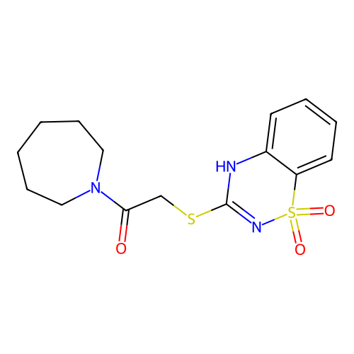 1-(azepan-1-yl)-2-[(1,1-dioxo-4H-1 structure