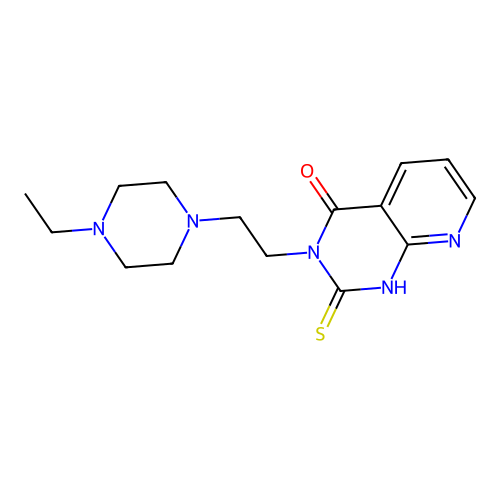 3-[2-(4-ethylpiperazin-1-yl)ethyl]-2-sulfanylidene-1H-pyrido[2,3-d]pyrimidin-4-one structure