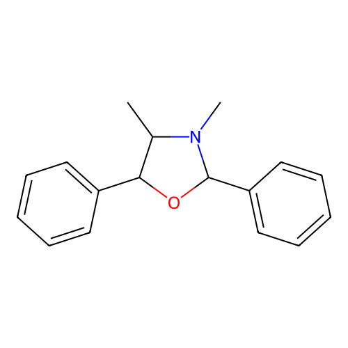 3,4-Dimethyl-2,5-diphenyl-1,3-oxazolidine structure