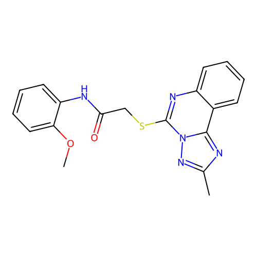 N-(2-methoxyphenyl)-2-[(2-methyl[1,2,4]triazolo[1,5-c]quinazolin-5-yl)sulfanyl]acetamide structure