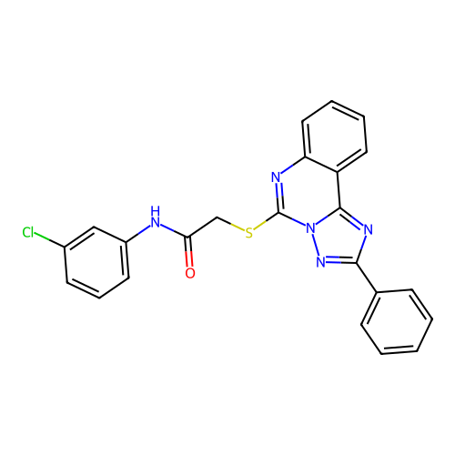 N-(3-chlorophenyl)-2-({2-phenyl-[1,2,4]triazolo[1,5-c]quinazolin-5-yl}sulfanyl)acetamide structure