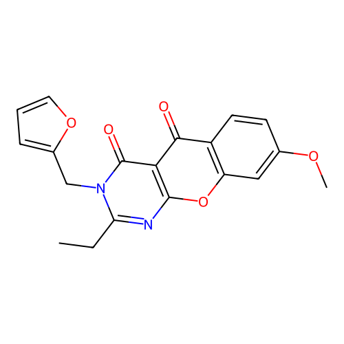 2-Ethyl-3-(furan-2-ylmethyl)-8-methoxychromeno[2,3-d]pyrimidine-4,5-dione structure