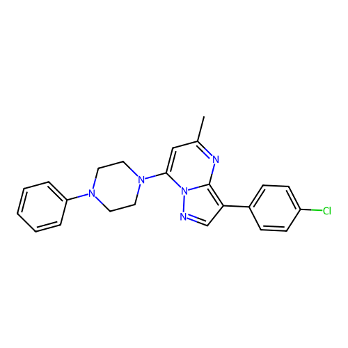 3-(4-Chlorophenyl)-5-methyl-7-(4-phenylpiperazin-1-yl)pyrazolo[1,5-a]pyrimidine structure