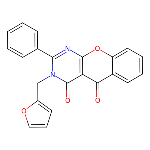 3-(furan-2-ylmethyl)-2-phenyl-3H-chromeno[2,3-d]pyrimidine-4,5-dione structure