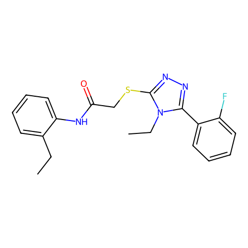 2-{[4-ethyl-5-(2-fluorophenyl)-4H-1,2,4-triazol-3-yl]sulfanyl}-N-(2-ethylphenyl)acetamide structure