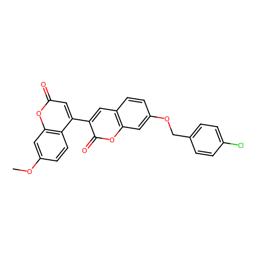 7-[(4-chlorobenzyl)oxy]-3-(7-methoxy-2-oxo-2H-chromen-4-yl)-2H-chromen-2-one structure