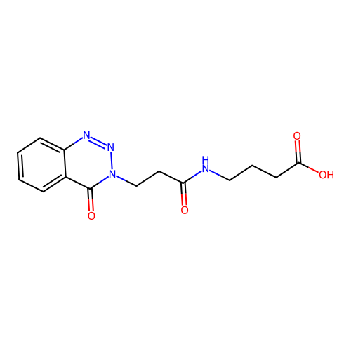 4-{[3-(4-oxo-1,2,3-benzotriazin-3(4H)-yl)propanoyl]amino}butanoic acid structure