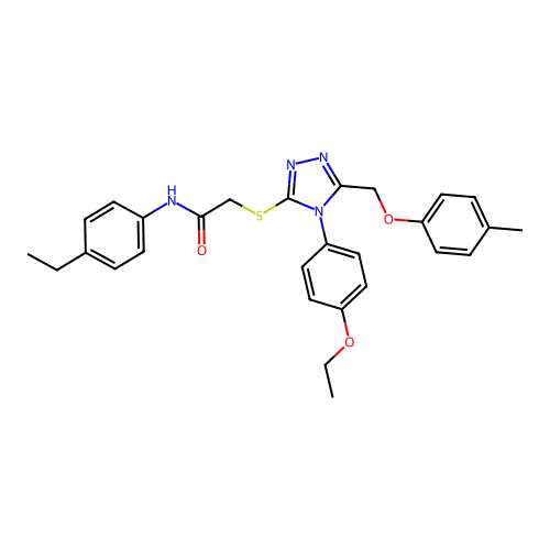 2-((4-(4-ethoxyphenyl)-5-((p-tolyloxy)methyl)-4H-1,2,4-triazol-3-yl)thio)-N-(4-ethylphenyl)acetamide structure