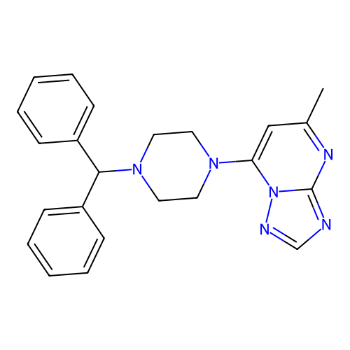 7-(4-Benzhydrylpiperazin-1-yl)-5-methyl-[1,2,4]triazolo[1,5-a]pyrimidine structure
