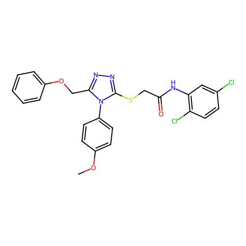 N-(2,5-dichlorophenyl)-2-{[4-(4-methoxyphenyl)-5-(phenoxymethyl)-4H-1,2,4-triazol-3-yl]sulfanyl}acetamide structure