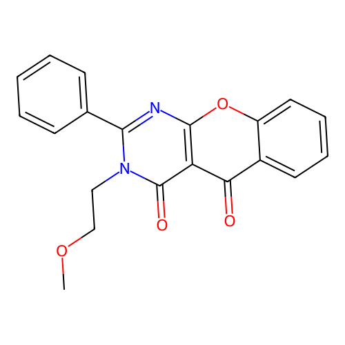 3-(2-methoxyethyl)-2-phenyl-4H-chromeno[2,3-d]pyrimidine-4,5(3H)-dione structure