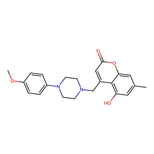 5-hydroxy-4-{[4-(4-methoxyphenyl)piperazin-1-yl]methyl}-7-methyl-2H-chromen-2-one structure