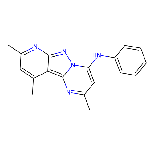 2,8,10-trimethyl-N-phenylpyrido[2',3':3,4]pyrazolo[1,5-a]pyrimidin-4-amine structure