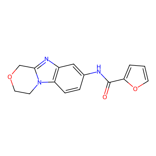 N-(3,4-dihydro-1H-[1,4]oxazino[4,3-a]benzimidazol-8-yl)furan-2-carboxamide structure