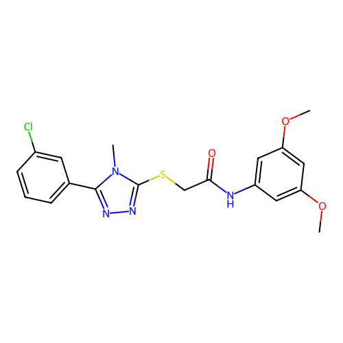 2-{[5-(3-chlorophenyl)-4-methyl-4H-1,2,4-triazol-3-yl]sulfanyl}-N-(3,5-dimethoxyphenyl)acetamide structure