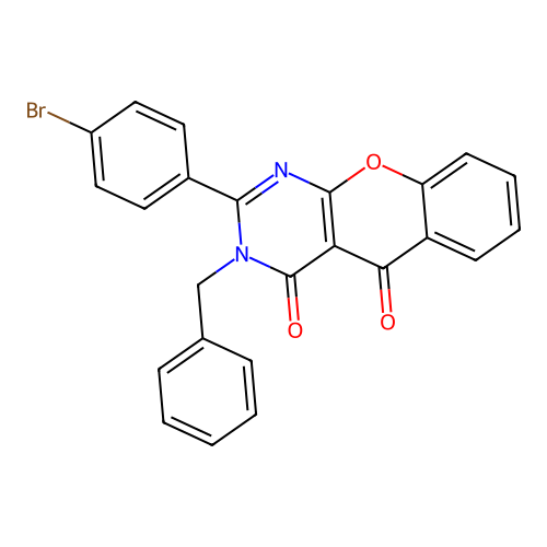 3-benzyl-2-(4-bromophenyl)-4H-chromeno[2,3-d]pyrimidine-4,5(3H)-dione structure